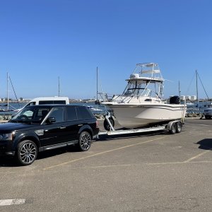 2007 Seafarer 228 on trailer at Shelter Island (San Diego Bay)